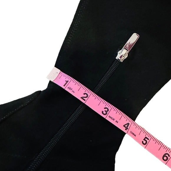 Marc Fisher Boots Over the Knee Fitted Pointed Toe Minimalist Fall Black 6.5 - Picture 6 of 6